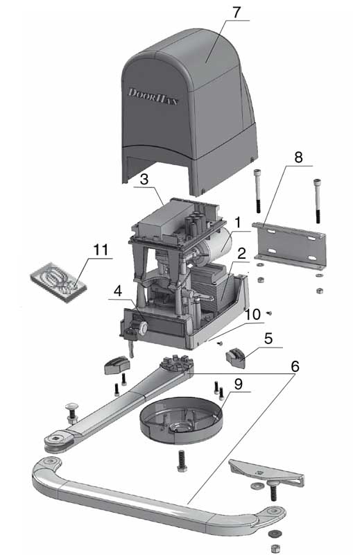 Запчасти для привода DoorHan ARM-230 Запчасти для привода DoorHan ARM-230