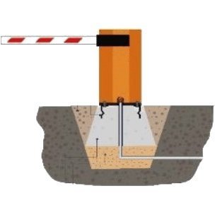 Монтаж шлагбаума с бетонированием основания (стрела более 5 м до 7 м) фото