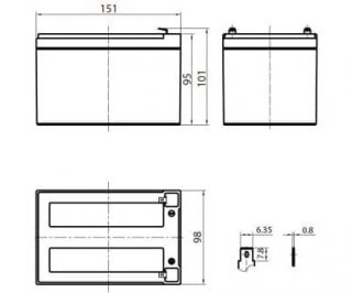 DELTA HR 12-15 аккумулятор фото