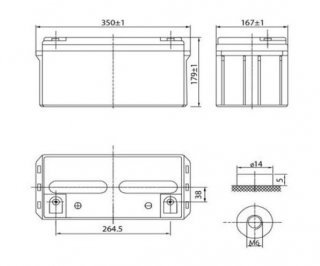 DELTA HR 12-65 аккумулятор фото